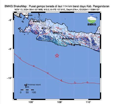 Gempa 5,2 Magnitudo Goyang Pangandaran, Guncangan Terasa hingga Ciwidey dan Cianjur