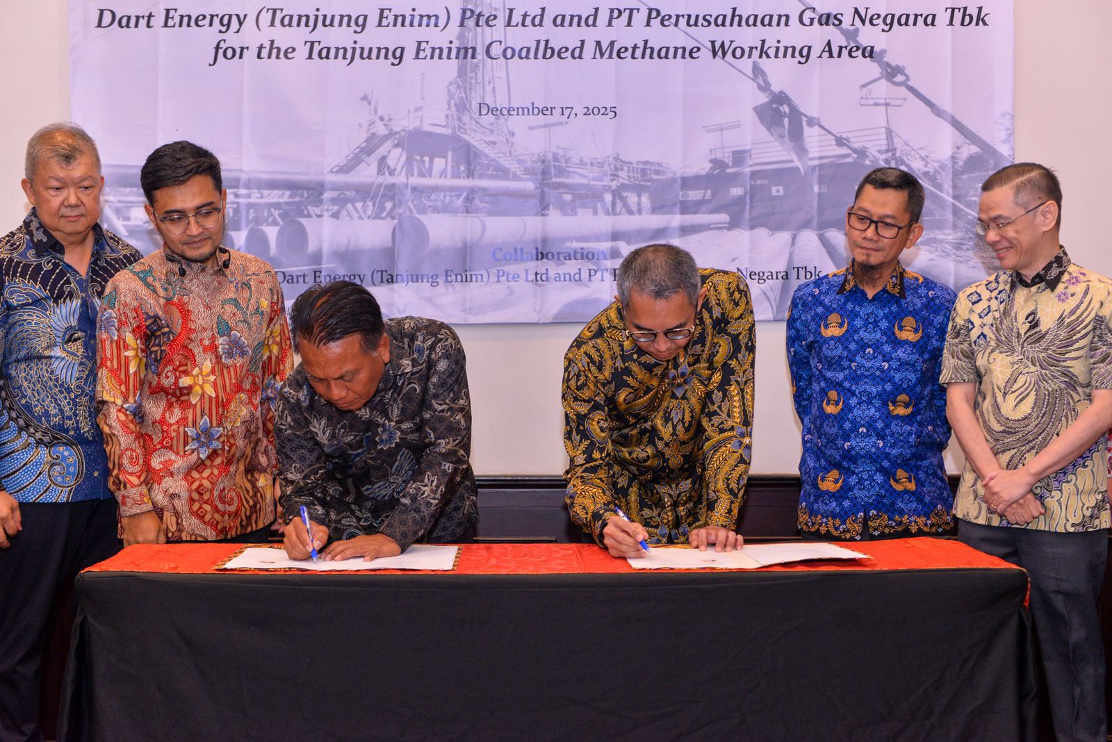 Wujudkan Diversifikasi Pasokan, PGN dan Dart Energy Kerjasama Pemanfaatan CBM dari WK GMB Tanjung Enim